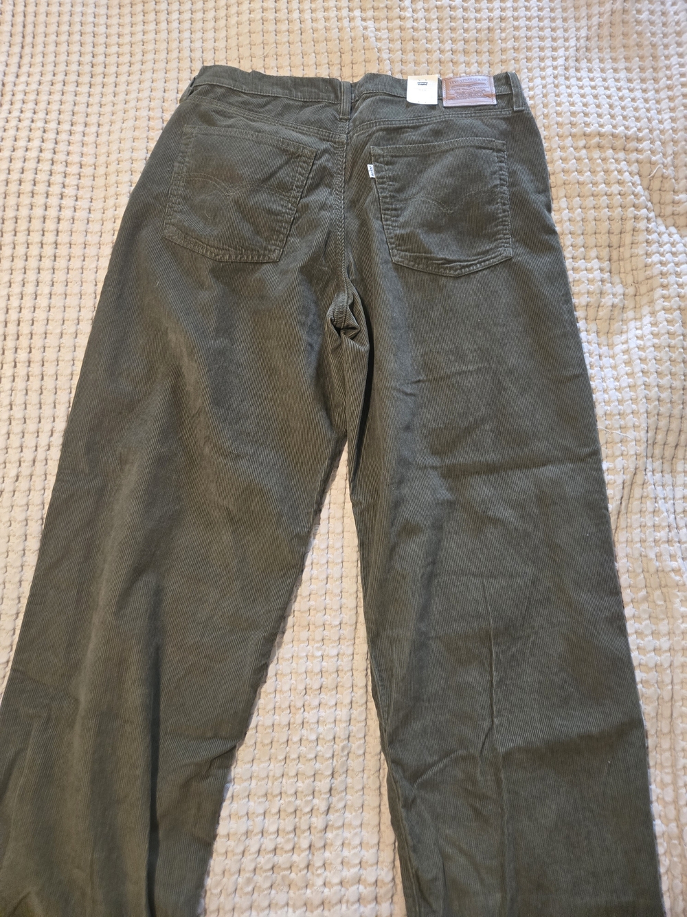 Levi's Olive Corduroy Baggy Dad Pants